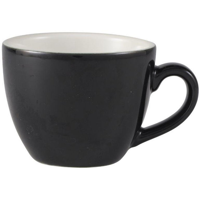 Porcelain Black Bowl Shaped Cup 9cl/3oz
