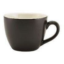 Porcelain Matt Black Bowl Shaped Cup 9cl/3oz