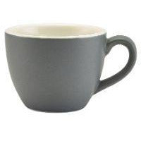 Porcelain Matt Grey Bowl Shaped Cup 9cl/3oz