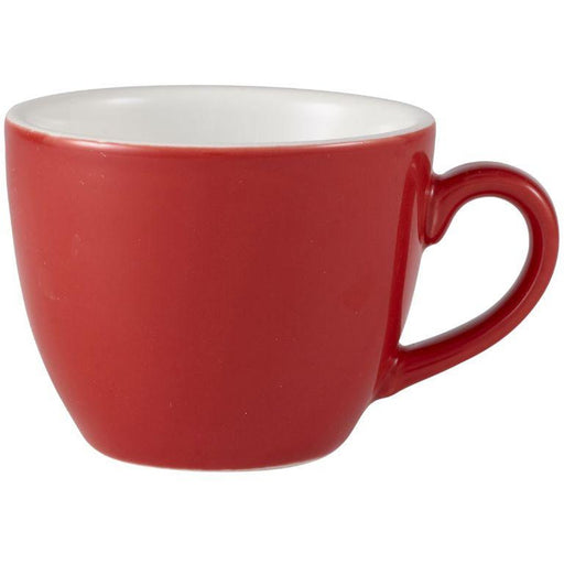 Porcelain Red Bowl Shaped Cup 9cl/3oz