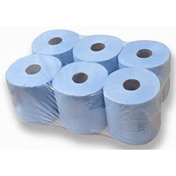 Eco Centre Feed Blue Roll 2Ply Approx 100M Per Roll 170mm High (Pack 6)