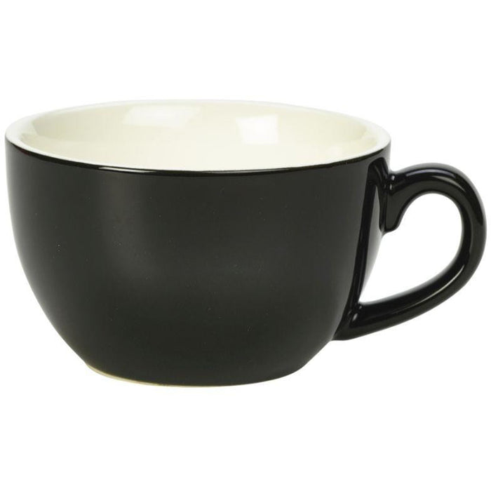 Porcelain Black Bowl Shaped Cup 17.5cl/6oz