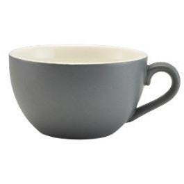 Porcelain Matt Grey Bowl Shaped Cup 17.5cl/6oz