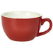 Porcelain Red Bowl Shaped Cup 17.5cl/6oz