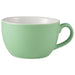 Porcelain Green Bowl Shaped Cup 25cl/8.75oz
