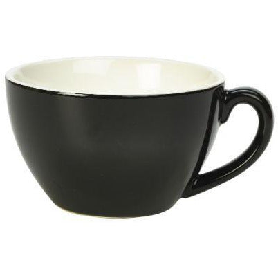 Porcelain Black Bowl Shaped Cup 34cl/12oz
