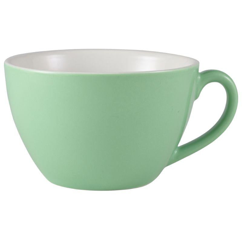 Porcelain Green Bowl Shaped Cup 34cl/12oz