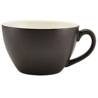 Porcelain Matt Black Bowl Shaped Cup 34cl/12oz