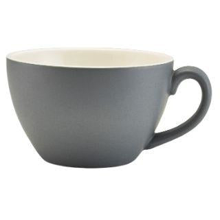 Porcelain Matt Grey Bowl Shaped Cup 34cl/12oz