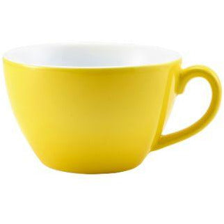 Porcelain Yellow Bowl Shaped Cup 34cl/12oz