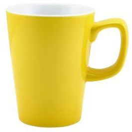 Porcelain Yellow Latte Mug 34cl/12oz