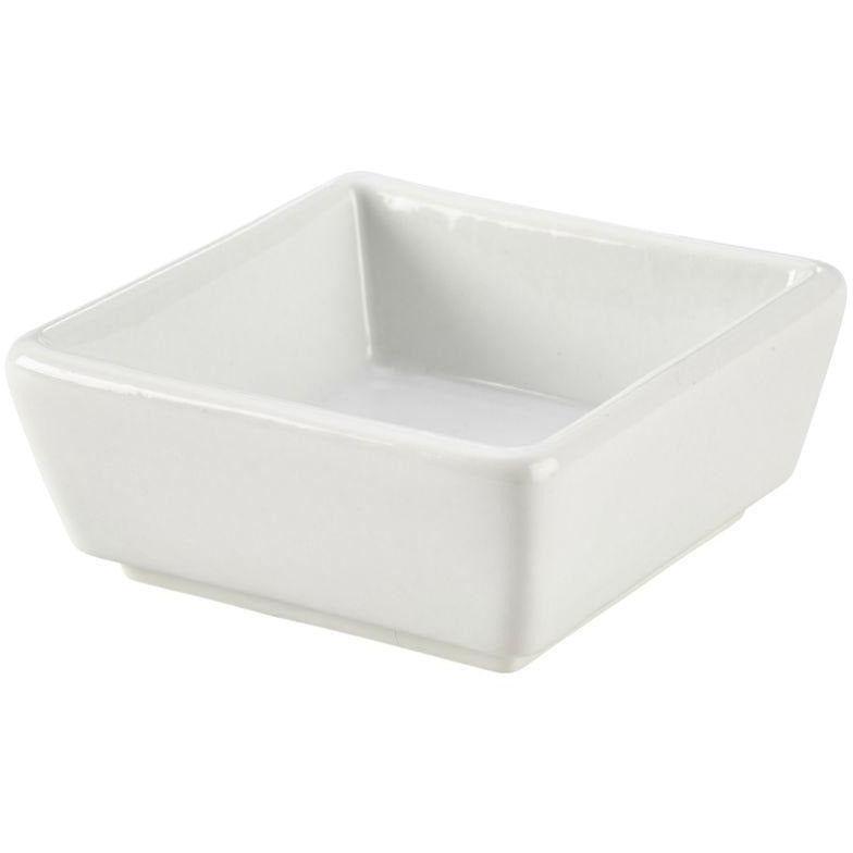 Porcelain Square Dish 8.5 x 3.5cm/3.25 x 1.4"