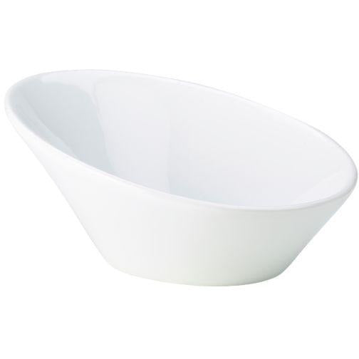 Porcelain Oval Sloping Bowl 21cm/8.25"