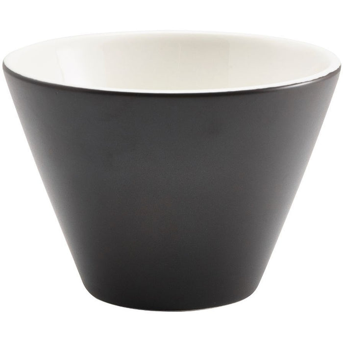 Porcelain Matt Black Conical Bowl 12cm/4.75"
