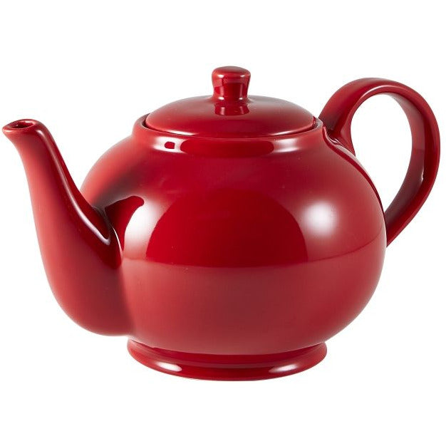 Porcelain Red Teapot 85cl/30oz