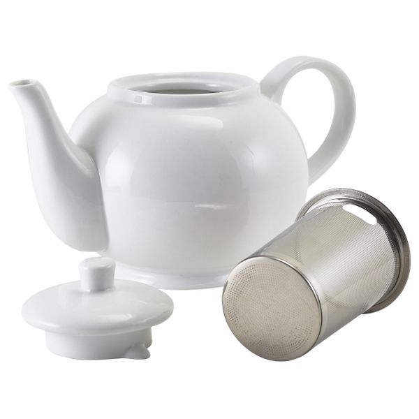 Porcelain Teapot with Infuser (85cl/30oz) (Pack 6)