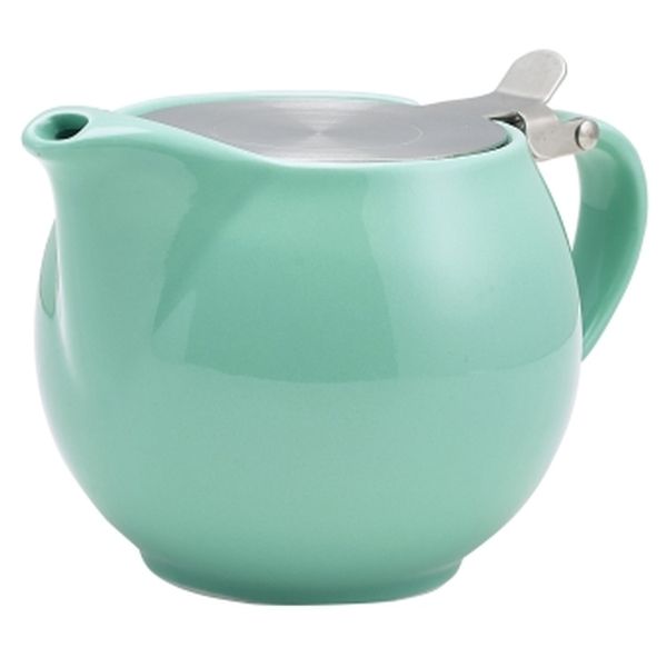 Porcelain Green Teapot with St/St Lid & Infuser (50cl/17.6oz) (Pack 6)
