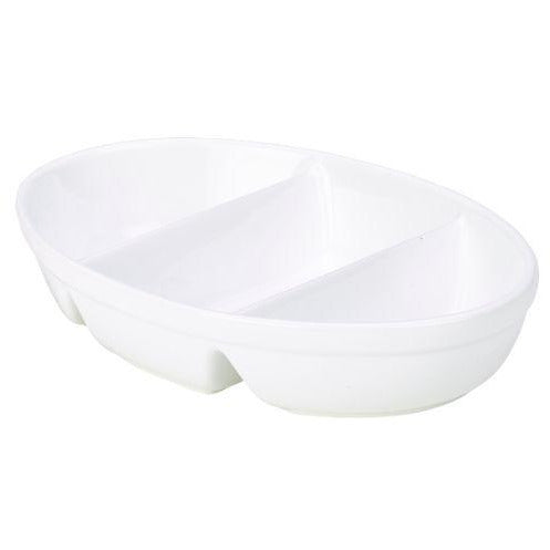 R.G.3 Divided Veg. Dish 24cm White