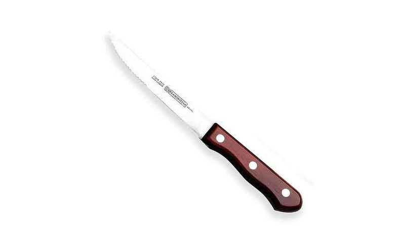  Polywood Steak Knife (Red) Full Tang (Box of 12)