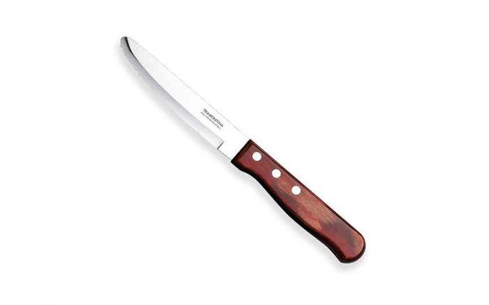 Jumbo Jumbo Polywood Steak Knife - Rounded Blade (Red) (Box of 12)
