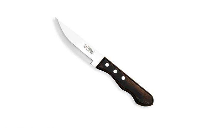 Jumbo Jumbo Polywood Steak Knife - Pointed Blade (Light Black) (Box of 12)