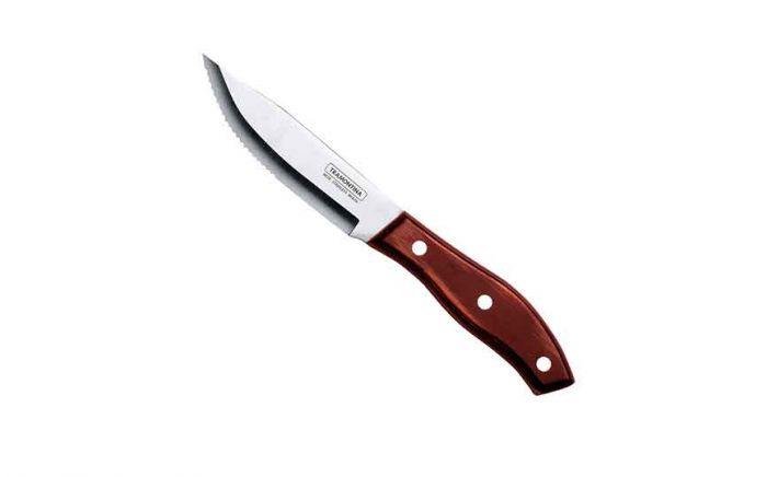 Jumbo Swan Jumbo Polywood Steak Knife - Pointed Blade (Red) (Box of 12)