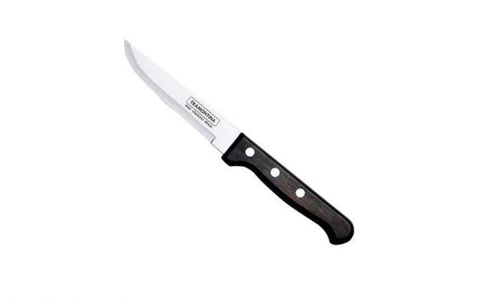 Jumbo Jumbo Polywood Steak Knife - Smooth Pointed Blade (Light Black) (Box of 12)