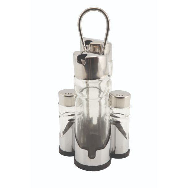 Oil, Vinegar & Cruet Set with Stand