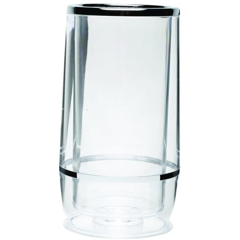 Clear Acrylic Wine Cooler Chrome Trim