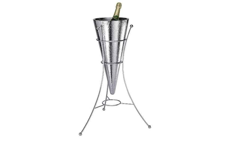  Duo Wall Conical Wine Cooler & Tripod Stand Hammer Finish 