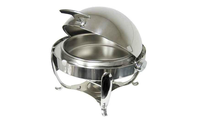 Round Roll Top Chafer & Stainless Steel Insert (Chrome Legs) 4.5L (Box of 1)