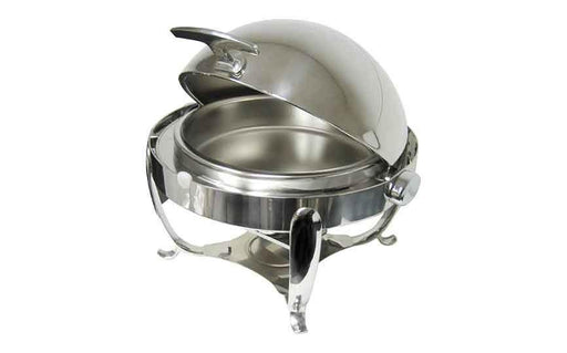 Round Roll Top Chafer & Stainless Steel Insert (Chrome Legs) 4.5L (Box of 1)