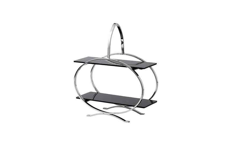 Stainless Steel Cake Stand and 2 Acrylic Inserts (Box of 4)