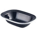 Enamel Pie Dish Black with White Rim 16cm