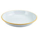 Enamel Rice/Pasta Plate White with Yellow Rim 20cm