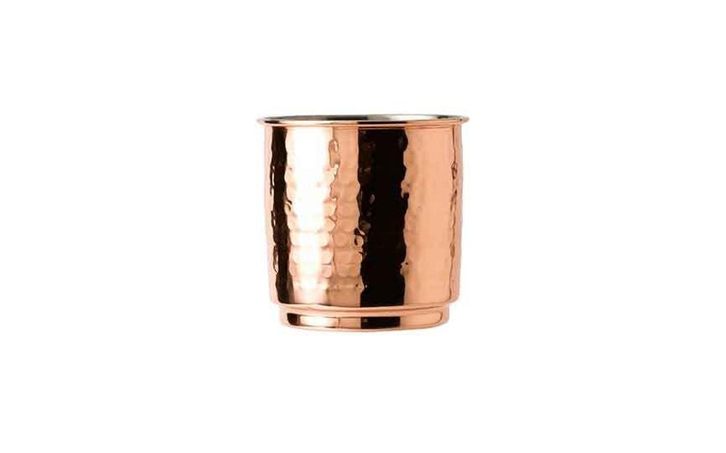 30cl/10.5oz  Copper Tumbler Hammered Nickel Lining 