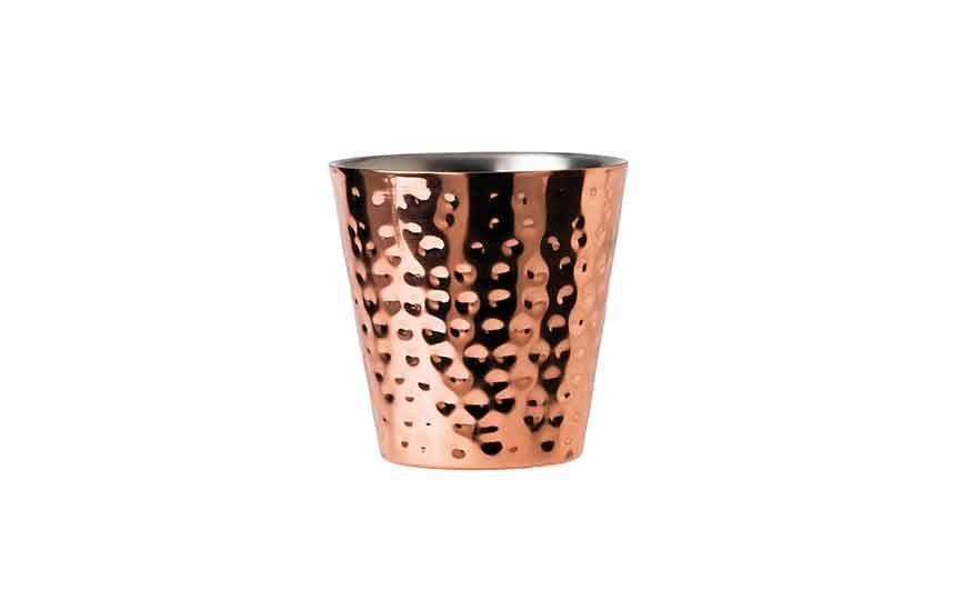 35.5cl (12.5oz)  Hammered Copper Double Wall Tumbler 