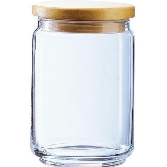 Luminarc Box Mania Jars (Wood Effect Lid) (Wood Effect Lid)(1.0L)(35oz) (Box of 6) - Smashing Supplies