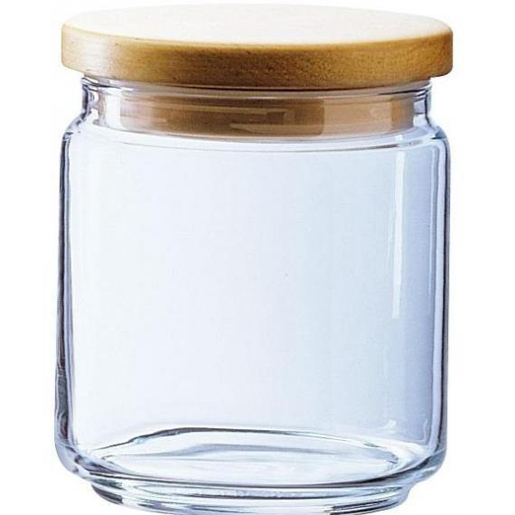 Luminarc Box Mania Jars (Wood Effect Lid) (Wood Effect Lid)(0.75L)(26.4oz) (Box of 6) - Smashing Supplies