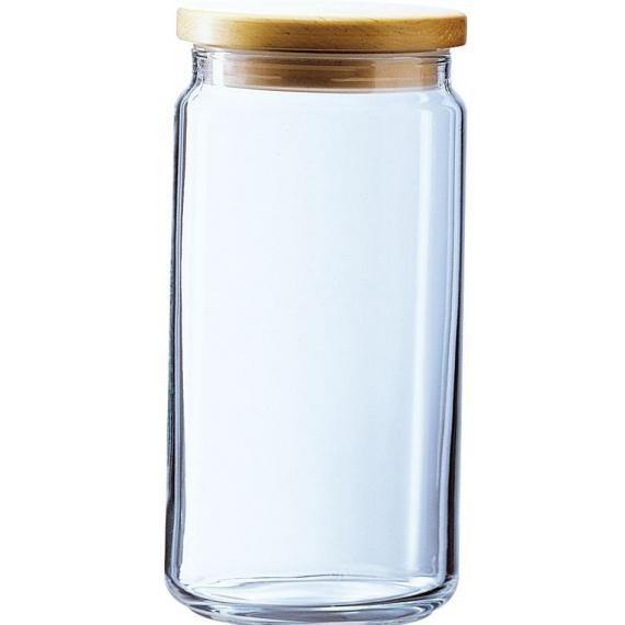 Luminarc Box Mania Jars (Wood Effect Lid) (Wood Effect Lid)(1.5L)(52.8oz) (Box of 6) - Smashing Supplies