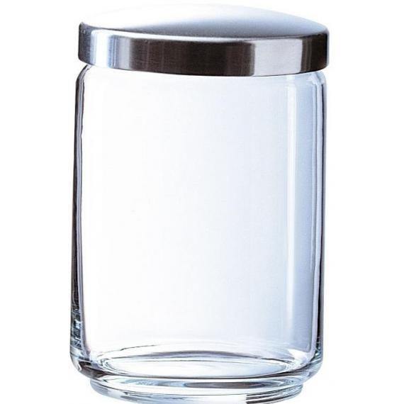 Luminarc Box Mania Jars (Metal Effect Lid) Metal Lid)(1.0L)(35oz) (Box of 24) - Smashing Supplies