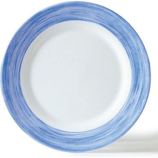 Arcoroc Brush Blue Opal Dinnerware  Blue Side Plate(15.5cm)(6.1") (Box of 48) - Smashing Supplies
