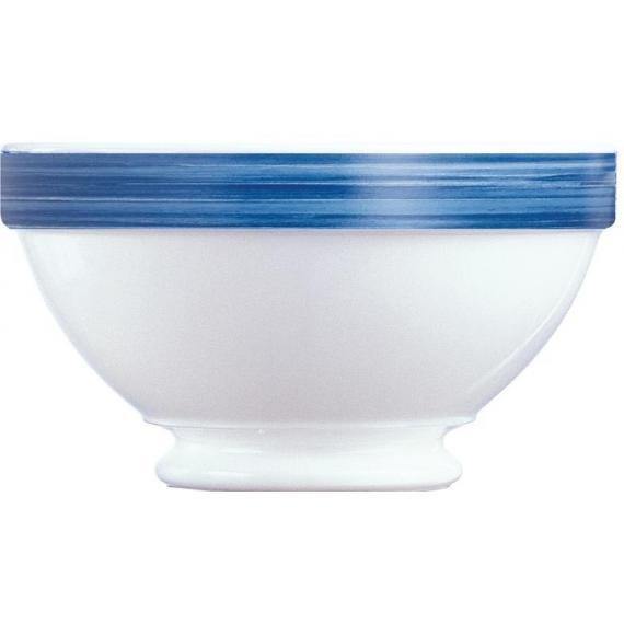 Arcoroc Brush Blue Opal Dinnerware  Blue Stackable Footed Bowl(50cl)(17.5oz) (Box of 36) - Smashing Supplies