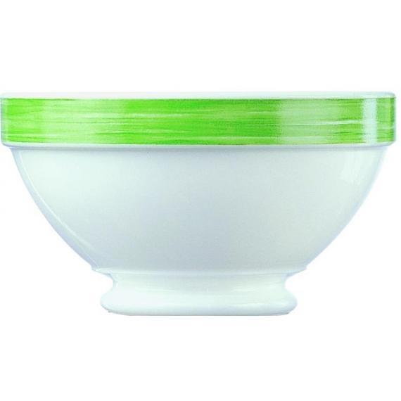 Arcoroc Brush Green Opal Dinnerware Stackable Footed Bowl (50cl) (17.5oz) (Pack of 36)
