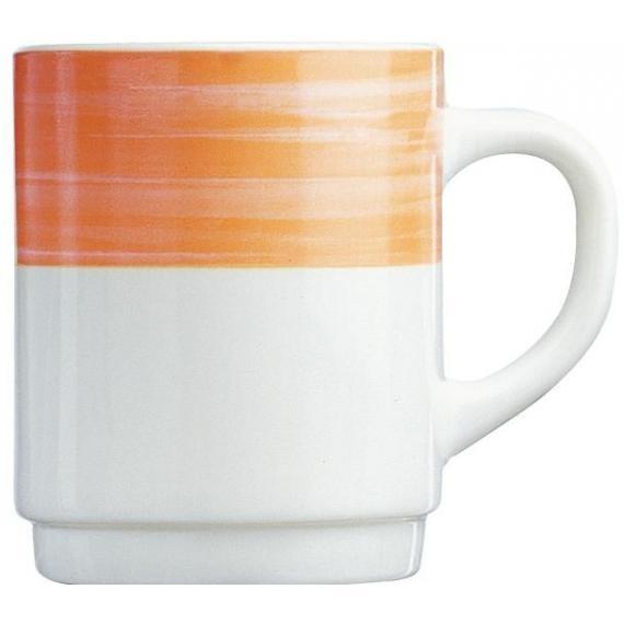 Arcoroc Brush Orange Opal Dinnerware Mug (25cl) (8.8oz) (Pack of 36)