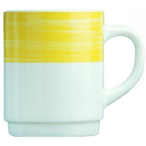 Arcoroc Brush Yellow Opal Dinnerware  Mug(25cl)(8.8oz) (Box of 6) - Smashing Supplies