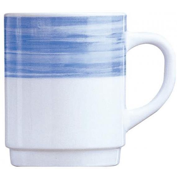 Arcoroc Brush Blue Opal Dinnerware  Blue Mug(25cl)(8.8oz) (Box of 24) - Smashing Supplies