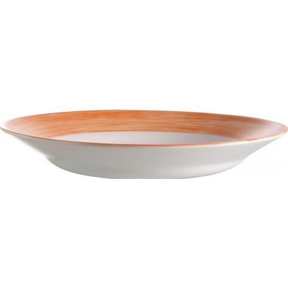 Arcoroc Brush Orange Opal Dinnerware Soup Plate (22.6cm) (8.9") (Pack of 24)