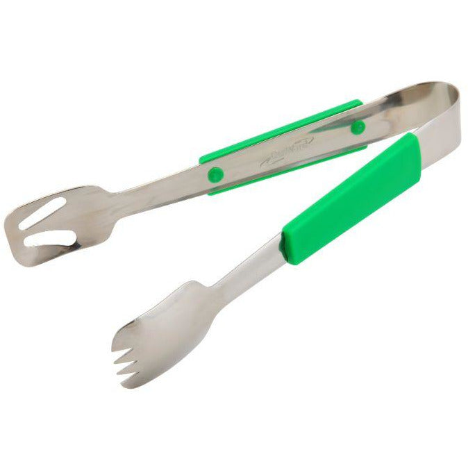 Plastic Handle Buffet Tongs Green