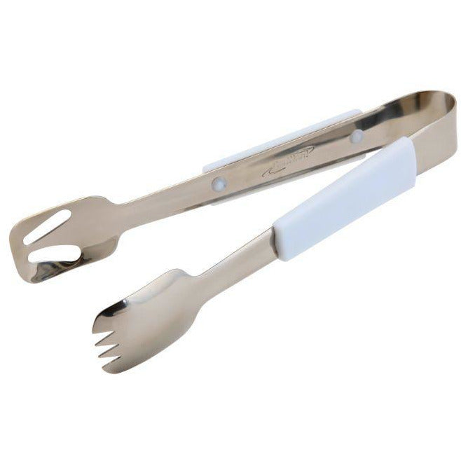 Plastic Handle Buffet Tongs White